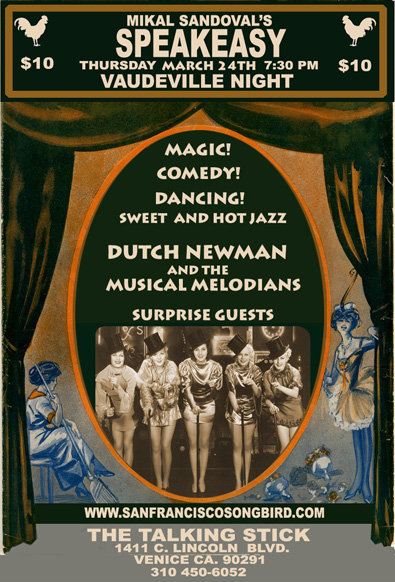 March 24th Speakeasy Flyer for the Talking Stick